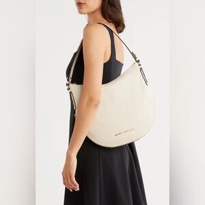 NWT Marc Jacobs Women’s Marshmallow Groove Slim Leather Shoulder Hobo Bag Cream